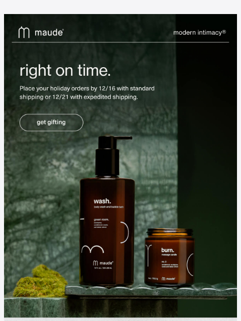 getmaude newsletter: don’t miss the moment.