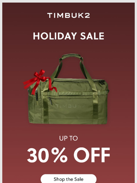 timbuk2 newsletter: Gear that keeps your day moving | up to 30% off