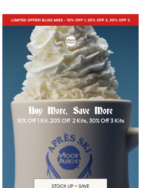 moonjuice newsletter: après-ski in a box, up to 30% off