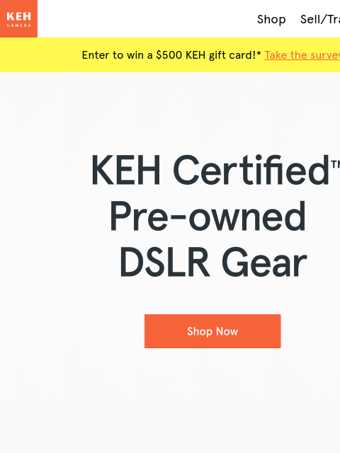 keh newsletter: Tis the season for DSLR gear
