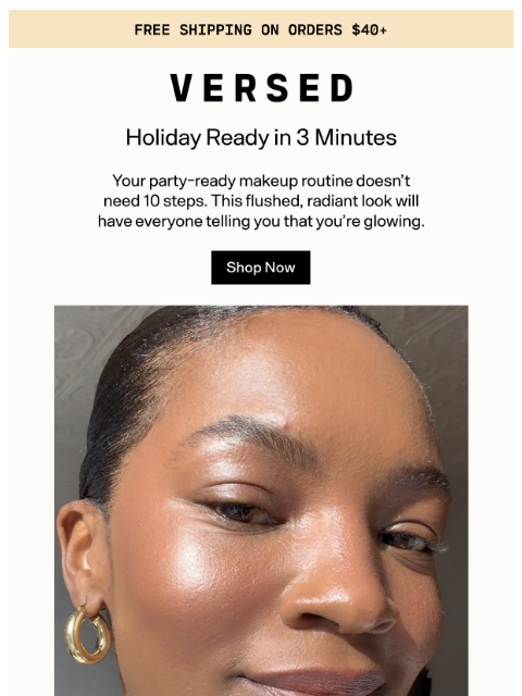 versedskin newsletter: Holiday Ready in 3 minutes