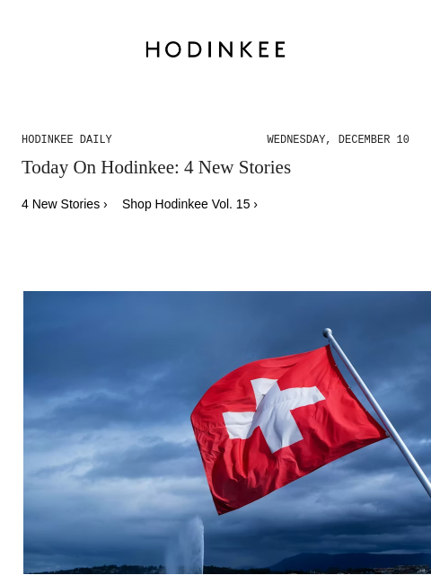 hodinkee newsletter: Hodinkee Daily | 12/10/2025