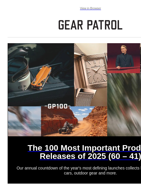gearpatrol newsletter: Our Rundown of the Year's Most Important Products ...