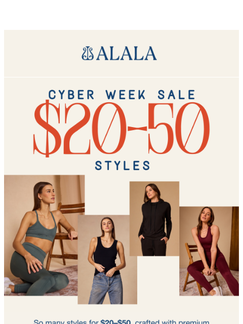 alalastyle newsletter: NEW STYLES ADDED: $20–$50 Sale