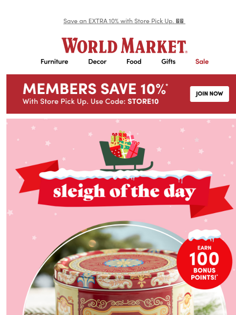 emailworldmarket newsletter: ❗TODAY ONLY: 20% Off Nyåkers Christmas Tin