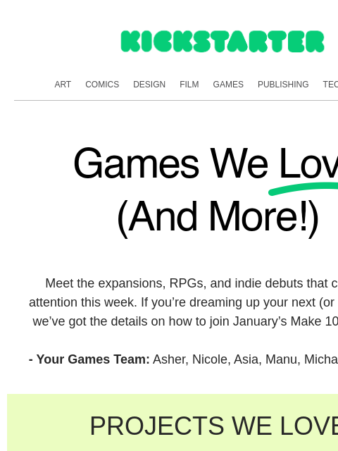 kickstarter newsletter: Discover what’s new in tabletop this week