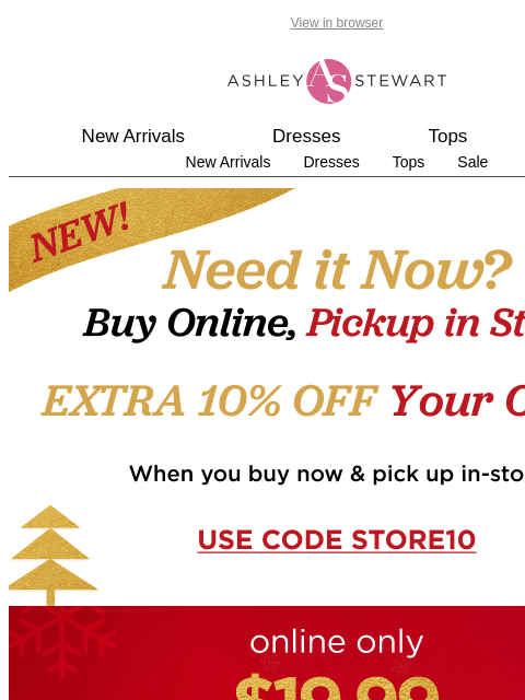 ashleystewart newsletter: $19.99 CLR DRESSES👗