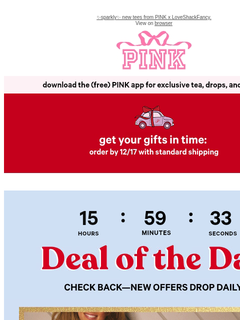 vspink newsletter: Deal of the Day: BOGO FREE 'Fits 😮‍💨