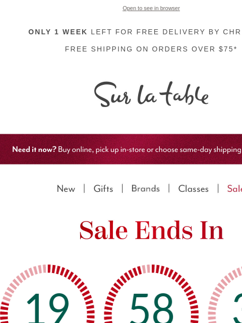 surlatable newsletter: Clock's ticking! Flash Sale: Gifts That Wow ends t...