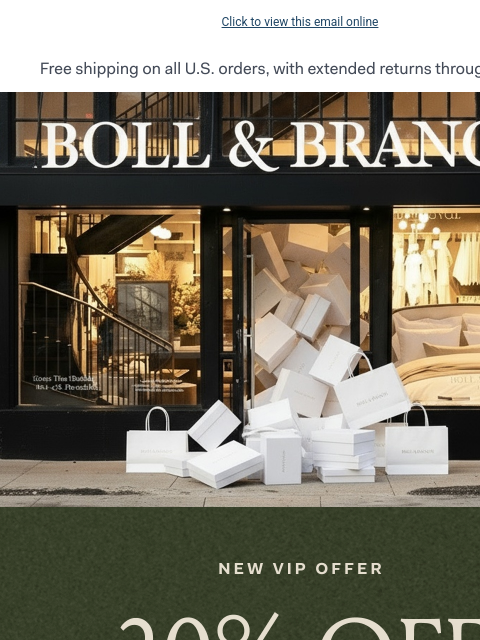 bollandbranch newsletter: 🌟VIP Service: 20% off & delivery by 12/25
