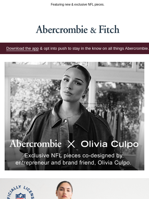 abercrombie newsletter: Olivia Culpo's collection just dropped.