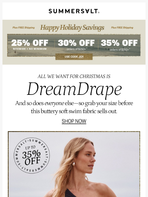 summersalt newsletter: DreamDrape is Having a Moment...