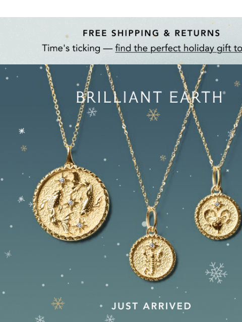 brilliantearth newsletter: NEW IN: Mini Zodiac medallions under $500✨