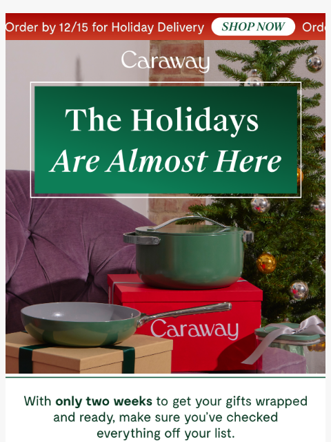 carawayhome newsletter: 🎄 Two Weeks to Go