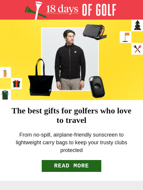 golfdigest newsletter: Make golf trips easier