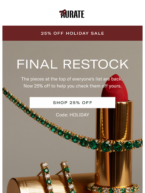 auratenewyork newsletter: YOUR FAVES ARE BACK