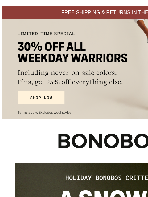 bonobos newsletter: Knock Knock: Holiday Critter Crews