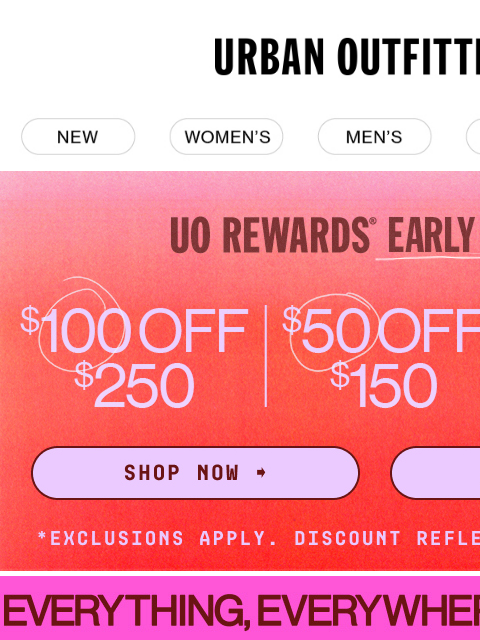 urbanoutfitters newsletter: gifts from BDG, Owala, BAGGU & more