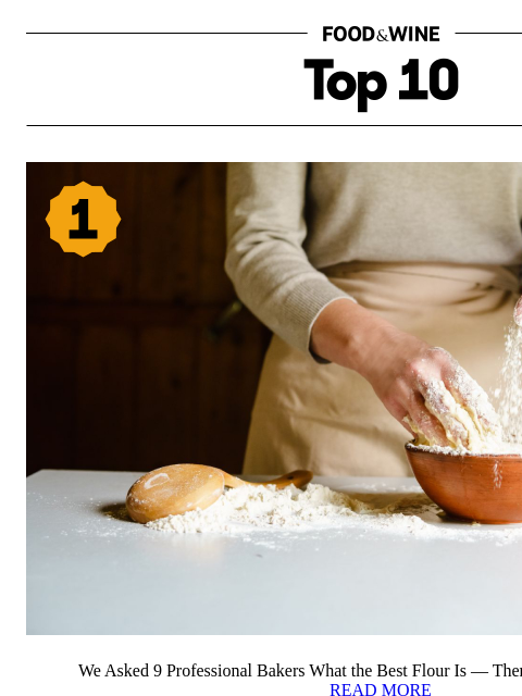 foodandwine newsletter: The No. 1 All-Purpose Flour for Baking