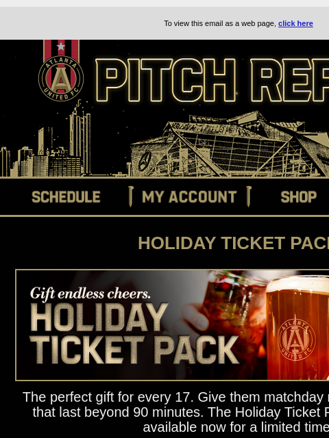 atlutd newsletter: Pitch Report | 5-Stripes Gifts, Gear & Events