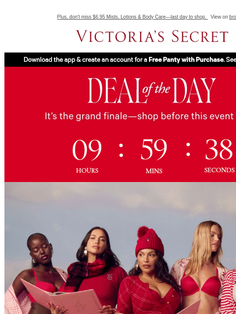 victoriassecret newsletter: Last Chance: BOGO Free PJs Ends Tonight