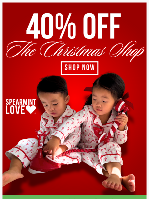 spearmintlove newsletter: 🎄 40% Off the Christmas Shop Starts NOW!