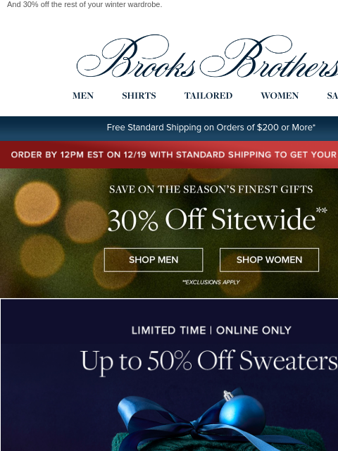 brooksbrothers newsletter: Up to 50% off sweaters they’re going to love