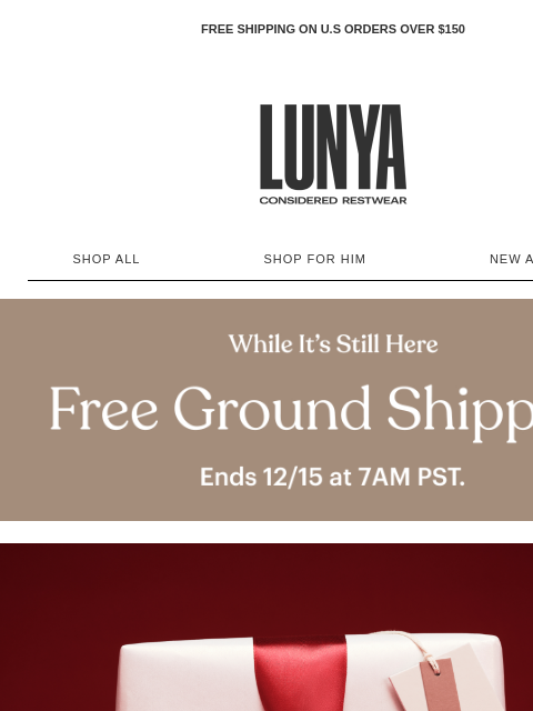 lunya newsletter: FOUNDER’S HOLIDAY FAVORITES