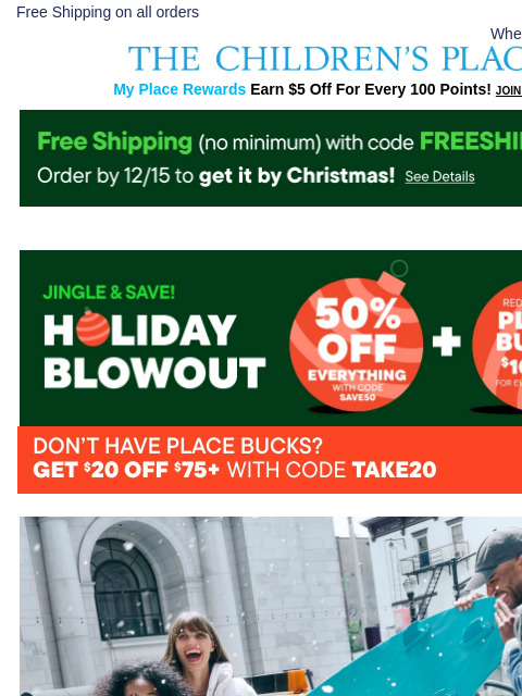 childrensplace newsletter: Going FAST: Your Holiday PJ Faves 🎄