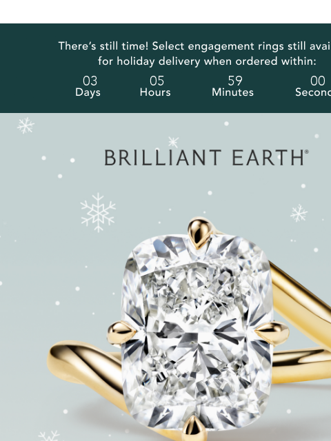 brilliantearth newsletter: Engagement rings that absolutely sleigh