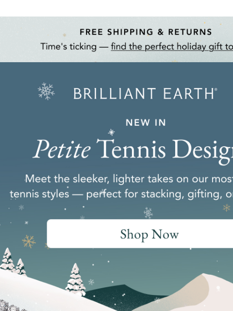 brilliantearth newsletter: NEW tennis designs have arrived