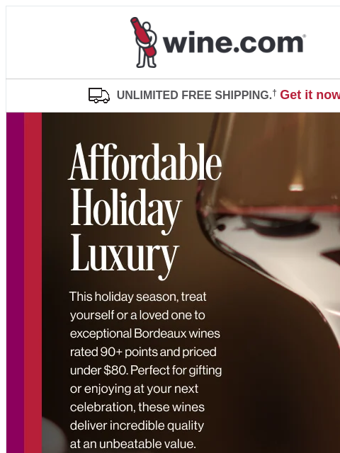 wine newsletter: 90+ point Bordeaux Under $80.