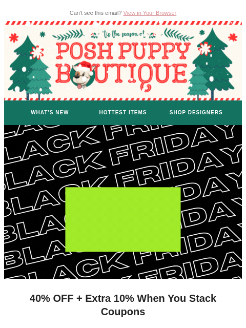 poshpuppyboutique newsletter: Black Friday Redo 48 Hours Only ⏰