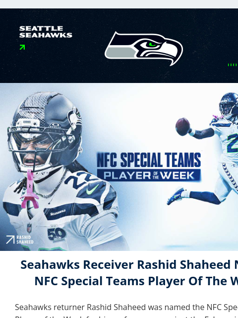 seahawksemail newsletter: Rashid Shaheed Is The NFC Special Teams Player of ...