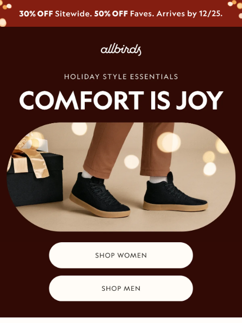 allbirds newsletter: Favorite Shoes Make Favorite Gifts 🎁