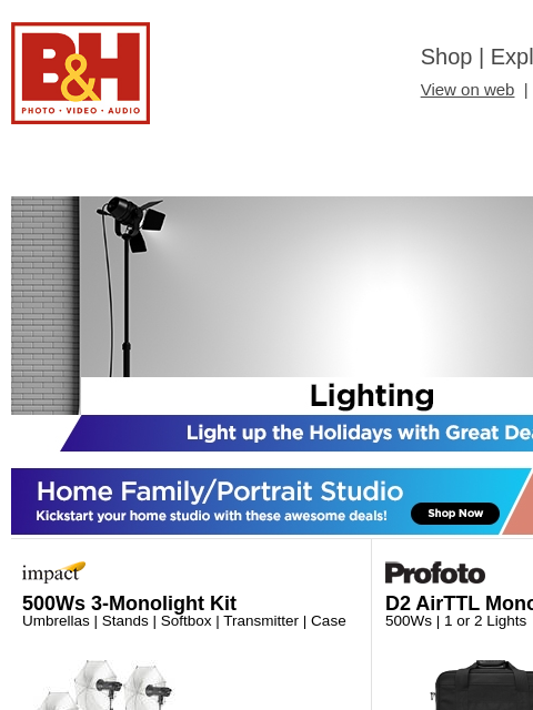 Free Shipping on most items B&H Shop | Explora | Used Dept View on web | Contact Us: 877-865-9088 lighting banners1 lighting banners1 lighting banners 4 lighting banners 4 lighting banners 5