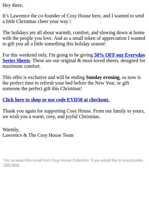 cosyhousecollection newsletter: RE: A little Christmas gift