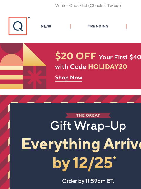 qvcemail newsletter: Need It by 12/25? Order by Tonight!