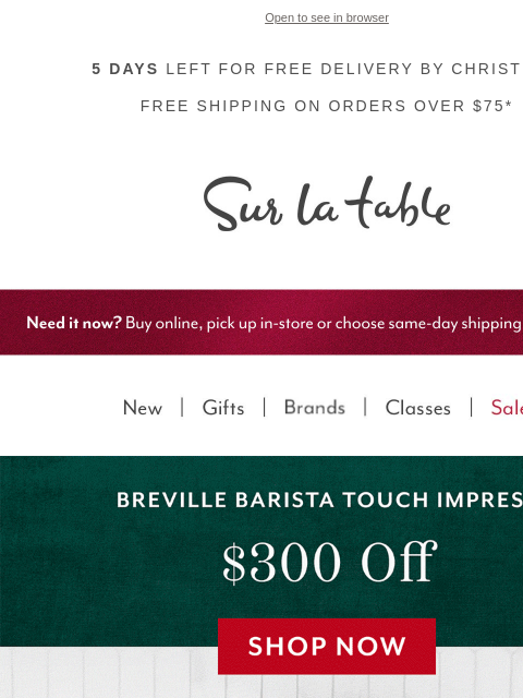 surlatable newsletter: Breville Savings Are Here—Upgrade Your Everyday