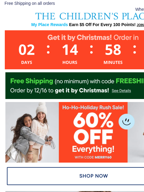 childrensplace newsletter: TODAY’S Cozy Deal: Sweaters Starting at $10! 🎁