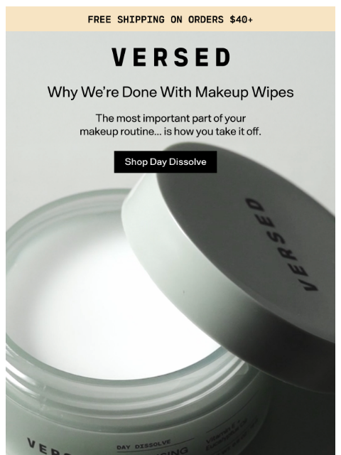 versedskin newsletter: Ditch your makeup wipes
