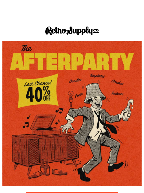 retrosupply newsletter: 6 hours left on our last big sale of the year