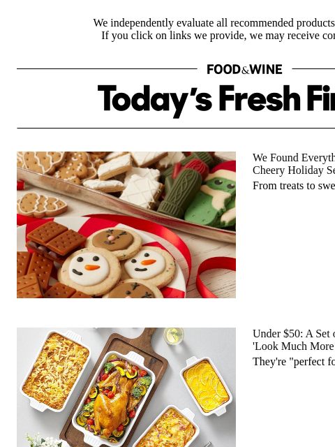 foodandwine newsletter: Under $50: Casserole Dishes That Look 'Much More E...