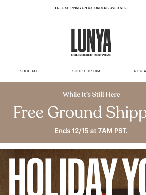 lunya newsletter: WHAT’S YOUR HOLIDAY MOOD?