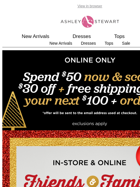 ashleystewart newsletter: The New New ✨ Our latest style line-up at 50% OFF