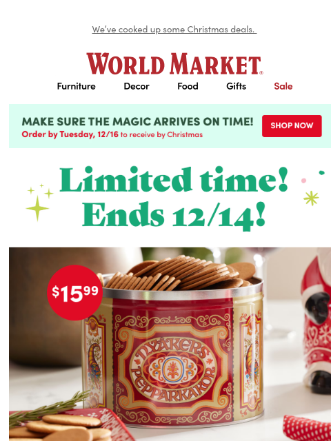 emailworldmarket newsletter: 20% off finds for ✨ FOODIES ✨