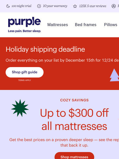 purple newsletter: Hello, HOLIDAY SALE