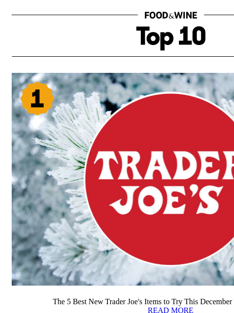 foodandwine newsletter: 5 New Trader Joe's Items to Try This Month
