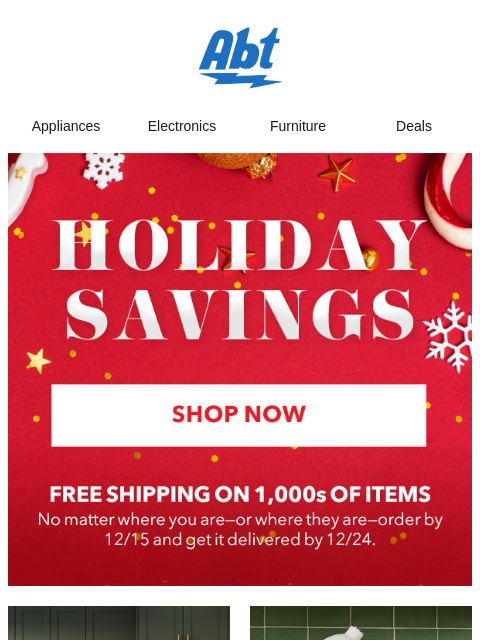 abt newsletter: Save on the Season's Best