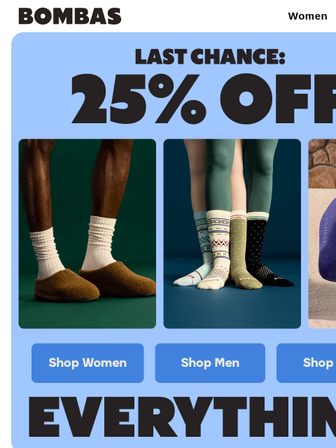 bombas newsletter: Ends Tonight: Up to 40% Off Packs